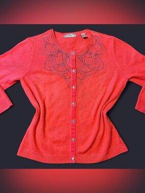 Y2K Coquette Red Knit Cardigan by i.e. Petite!